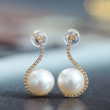 10mm Natural High Luster White Pearl Earrings Handmade 18k Solid Yellow Gold White Pearl Earrings, Seawater Pearl Earrings, Gift for Mom Etsy