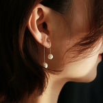 9mm Natural White Pearl Earrings, 14k Gold Filled White Pearl Earrings - LaCorserArtJewelry