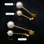 9mm Natural White Pearl Earrings, 14k Gold Filled White Pearl Earrings - LaCorserArtJewelry