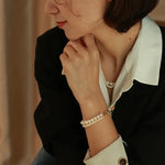 Bowknot Design Freshwater Pearl Strand Bracelet - 18K Gold Plated Etsy
