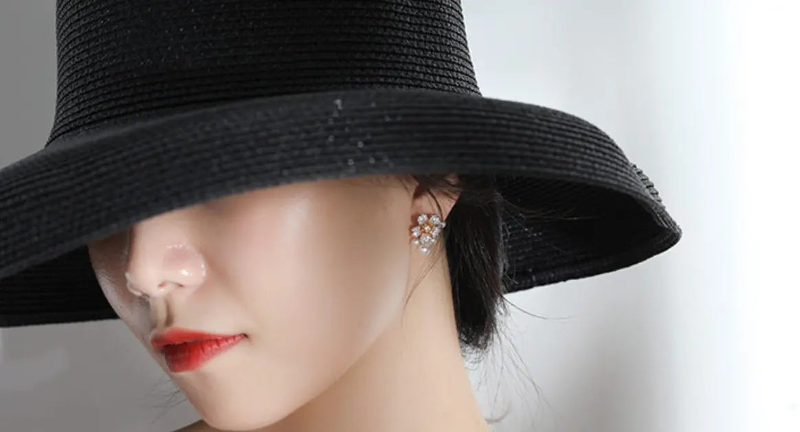 High Luster Akoya Pearl Earrings - Silver 925 Sakura Flower Design Etsy