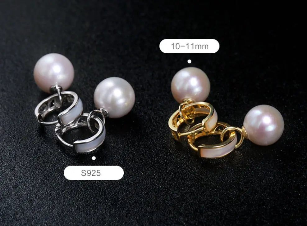 Freshwater White Pearl Circle Earrings - 18K Gold Plated Vermeil Etsy