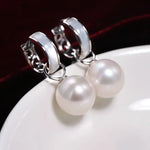 Freshwater White Pearl Circle Earrings - 18K Gold Plated Vermeil Etsy