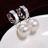 Freshwater White Pearl Circle Earrings - 18K Gold Plated Vermeil Etsy