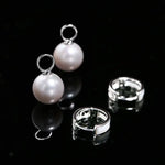 Freshwater White Pearl Circle Earrings - 18K Gold Plated Vermeil Etsy