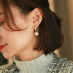 Freshwater White Pearl Circle Earrings - 18K Gold Plated Vermeil Etsy