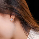 9mm Nude Pearl Silver Bowknot Earrings - Anniversary Etsy
