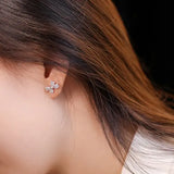 9mm Nude Pearl Silver Bowknot Earrings - Anniversary Etsy