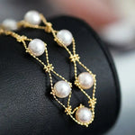 18k Yellow Gold Natural Japan Akoya Pearl Bracelets, High Luster White Pearl Lace Bracelets, Beaded Pearl Bracelet, Anniversary Gift Idea Etsy