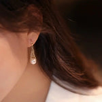 8mm Natural Japan Akoya Pearl Earrings 18k Solid Yellow Gold High Luster White Pearl Lace Earrings, Seawater Pearl, Anniversary Gift Idea Etsy