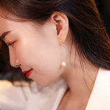 9mm High Luster Pearl Nude Color 18K Gold Filled Earrings Etsy