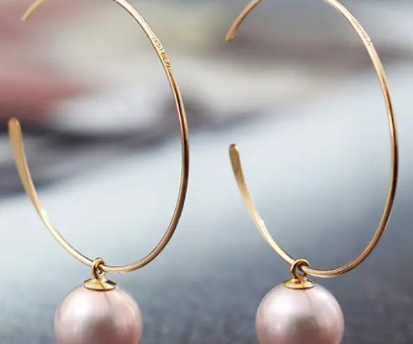 8-9mm Natural Nude Pearl Earrings - 14K Gold Filled Vanilla Pearls Etsy