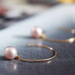 8-9mm Natural Nude Pearl Earrings - 14K Gold Filled Vanilla Pearls Etsy