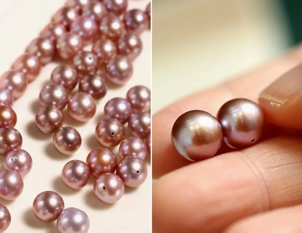 9-10mm High Luster Pearl Natural Nude Color Handmade 14k Gold Filled Earrings, Vanilla Pearl Earrings, Anniversary Gift Idea, Gift for Mon Etsy