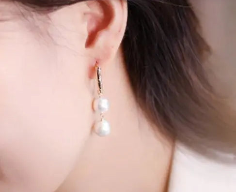 9.5mm High Luster Akoya Pearl Drop Earrings - 14K Gold Filled Etsy