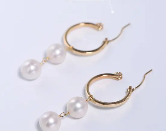 9.5mm High Luster Akoya Pearl Drop Earrings - 14K Gold Filled Etsy
