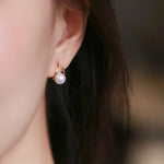 6-7mm Natural White Pink Pearl Earrings - 18K Gold Akoya Studs Etsy
