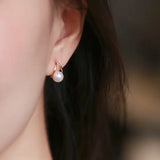 6-7mm Natural White Pink Pearl Earrings - 18K Gold Akoya Studs Etsy