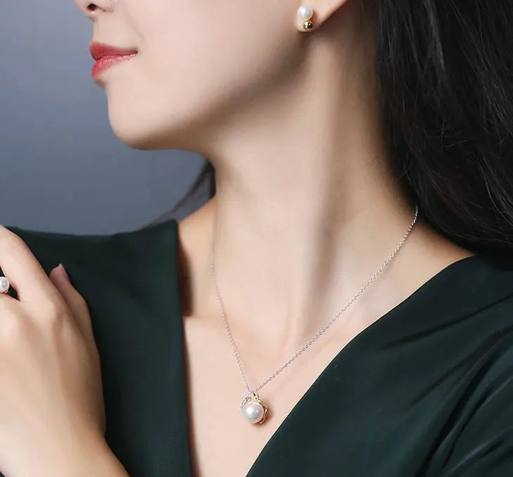 11-12mm Natural High Luster White Pearl Necklace Handmade S925 Pearl Necklace, Anniversary Gift Idea, Gift for Mom Etsy