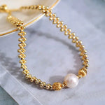 8-9mm Natural High Luster White Pearl Bracelets 14K Gold Filled Granulation Golden Bracelets, Gift for Her, Anniversary Gift Idea Etsy