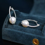 9-10mm Natural High Luster White Pink Pearl Hoop Earrings 925 Silver Earrings, Anniversary Gift Idea, Gift for Mom Etsy