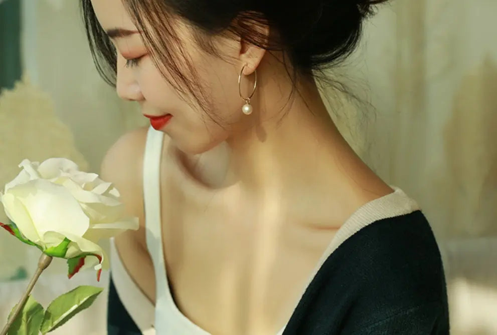 8-9mm High Luster Pearl Natural Nude Color Handmade 14k Gold Filled Earrings, Vanilla Pearl Earrings, Anniversary Gift Idea, Gift for Mon Etsy