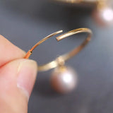 8-9mm High Luster Pearl Natural Nude Color Handmade 14k Gold Filled Earrings, Vanilla Pearl Earrings, Anniversary Gift Idea, Gift for Mon Etsy