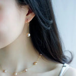 9mm High Luster Natural Nude Pearl Earrings Handmade 14k Yellow Gold Filled Vanilla Color Pearl Drop Earrings, Gift Idea, Anniversary Idea Etsy