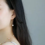 9mm High Luster Natural Nude Pearl Earrings Handmade 14k Yellow Gold Filled Vanilla Color Pearl Drop Earrings, Gift Idea, Anniversary Idea Etsy