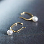 6mm Natural Akoya Pearls from Japan Earrings 14k Solid Yellow Gold Seawater White Pearl Earrings, Anniversary Gift Idea, Gift for Mom Etsy