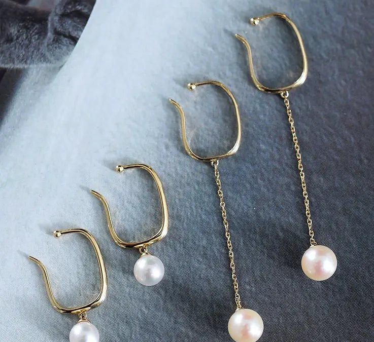 6mm Natural Akoya Pearls from Japan Earrings 14k Solid Yellow Gold Seawater White Pearl Earrings, Anniversary Gift Idea, Gift for Mom Etsy