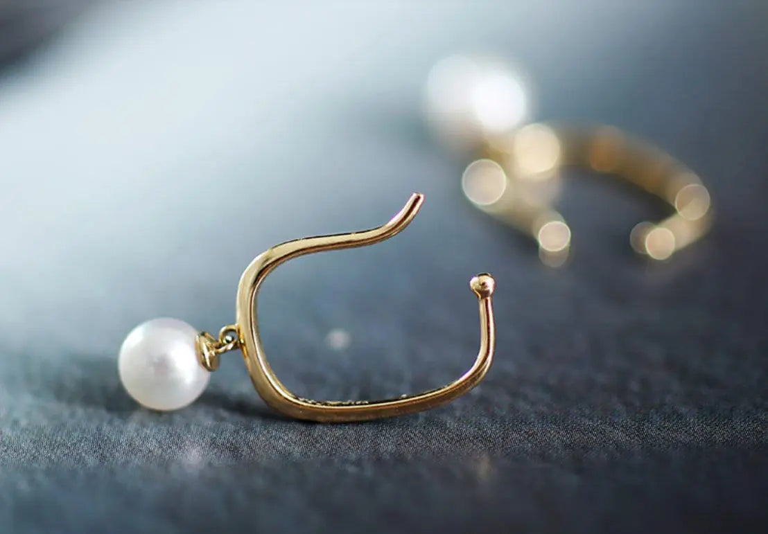 6mm Natural Akoya Pearls from Japan Earrings 14k Solid Yellow Gold Seawater White Pearl Earrings, Anniversary Gift Idea, Gift for Mom Etsy
