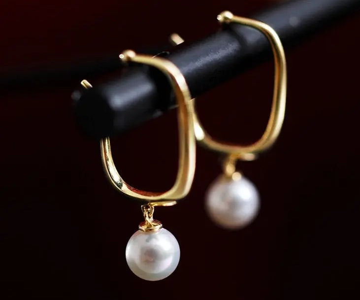 6mm Natural Akoya Pearls from Japan Earrings 14k Solid Yellow Gold Seawater White Pearl Earrings, Anniversary Gift Idea, Gift for Mom Etsy