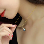12mm Tahitian Black Pearl Necklace - 18K Yellow Gold Etsy