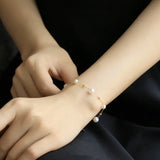 18K Yellow Gold Natural Akoya Pearl from Japan Bracelets Bracelets Etsy