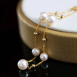 18K Yellow Gold Natural Akoya Pearl from Japan Bracelets Bracelets Etsy