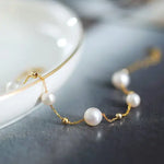 18K Yellow Gold Natural Akoya Pearl from Japan Bracelets Bracelets Etsy