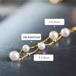 18K Yellow Gold Natural Akoya Pearl from Japan Bracelets Bracelets Etsy