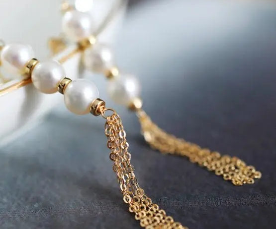 6-6.5mm High Luster Akoya Pearl Earrings - 14K Yellow Gold Filled Etsy