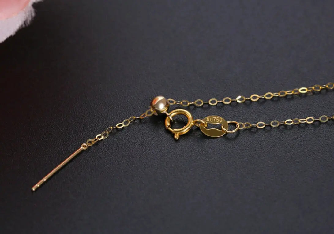 5A+ Freshwater White Pearl Smile Necklace Handmade 18k Solid Yellow Gold Beaded Pearl Necklace, Keloid Hided Necklace, Anniversary Gift Idea Etsy