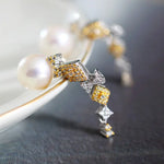 12mm High Luster Freshwater Pearl Drop Earrings - Silver 925 Silver Etsy