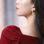 12mm High Luster Freshwater Pearl Drop Earrings - Silver 925 Silver Etsy