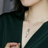 14mm Freshwater Pearl Chalcedony Teardrop Necklace & Earring - Silver 925 Etsy