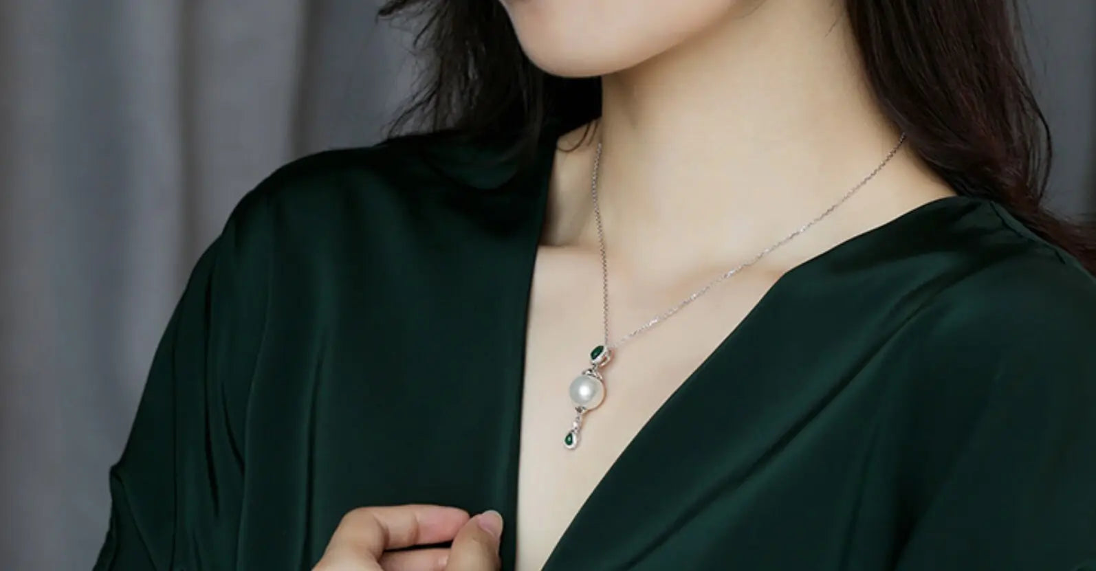 14mm Freshwater Pearl Chalcedony Teardrop Necklace & Earring - Silver 925 Etsy