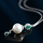 14mm Freshwater Pearl Chalcedony Teardrop Necklace & Earring - Silver 925 Etsy