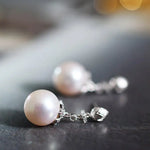 12mm Natural High Luster White Pink Pearl 925 Silver White Pearl Earrings, Flower Earrings, Cluster Earrings, Anniversary Gift Idea for Mom Etsy