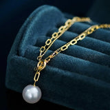 9mm Akoya Pearl Bracelet - 18K Cuba Chain Design Etsy