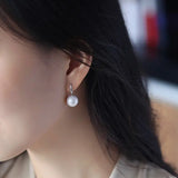 12-13mm Natural High Luster White Pearl Earrings Handmade 18k Solid White Gold Akoya Pearl Drop Earrings, Anniversary Gift Idea Etsy