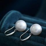 12-13mm Natural High Luster White Pearl Earrings Handmade 18k Solid White Gold Akoya Pearl Drop Earrings, Anniversary Gift Idea Etsy