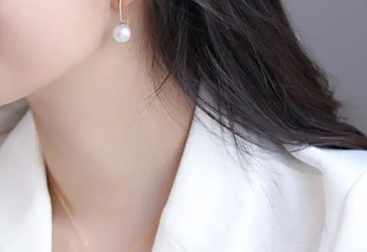 12mm Freshwater White Pearl Earrings in 14K Yellow Gold Etsy